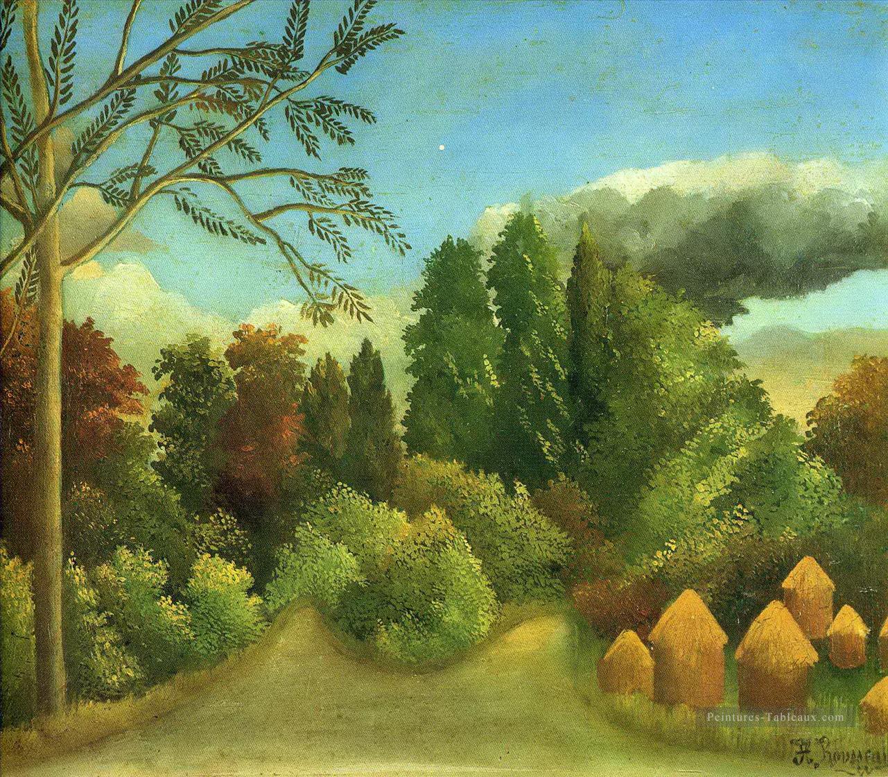 vue sur les rives de l’Oise 1906 Henri Rousseau post impressionnisme Naive primitivisme Peintures à l'huile